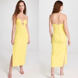 Bardot Eleni Strapless Yellow Dress